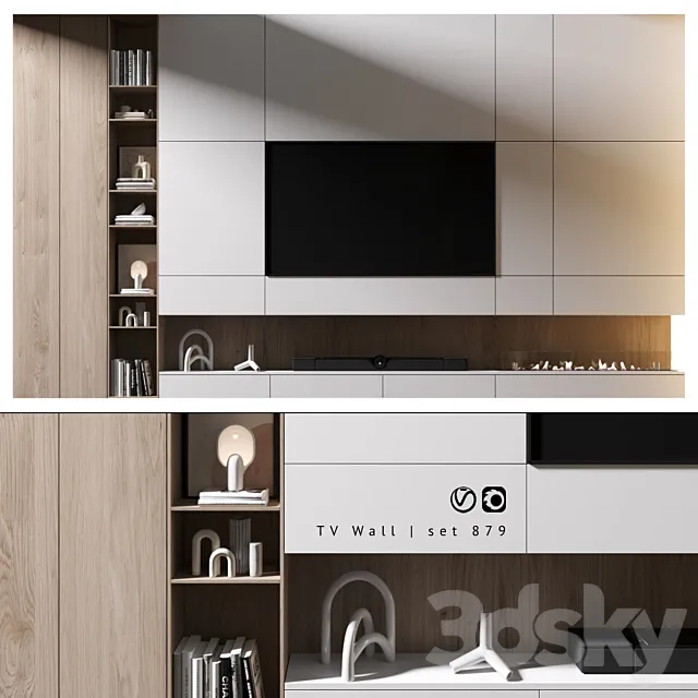 TV Wall | set 979 3D Model