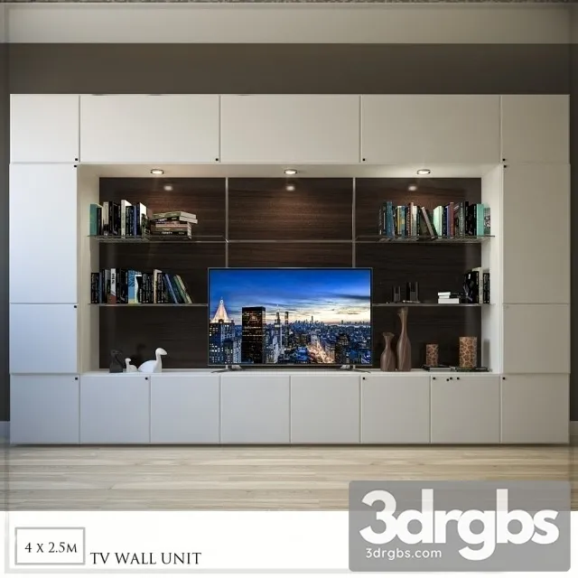 TV Wall Unit 4 3D Model Free