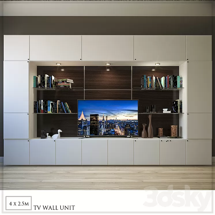 TV WALL UNIT4 3D Model