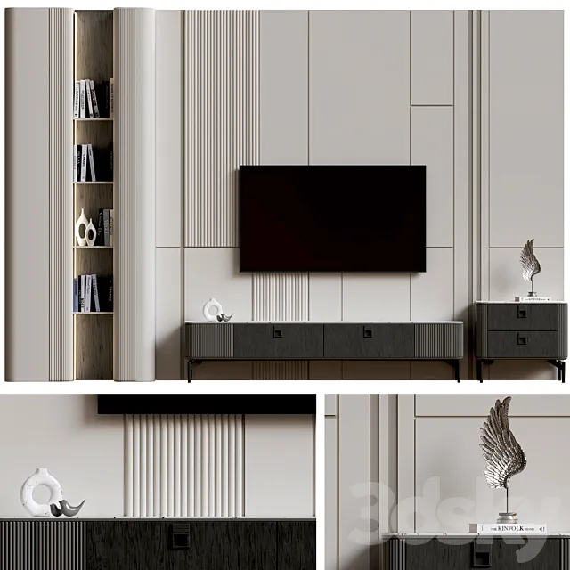 Tv wall04 3D Model
