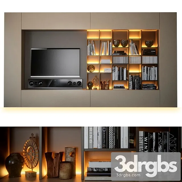 Tv wall_1 3D Model Free