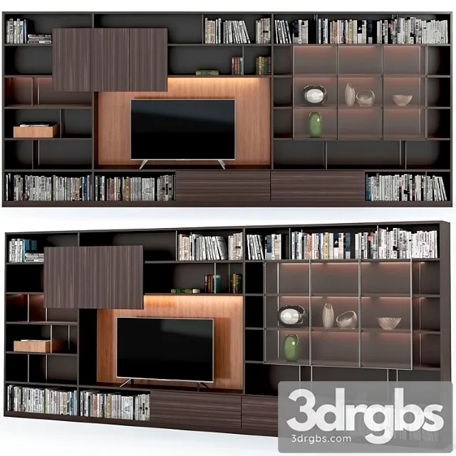 Tv zone molteni 505 wall system 3D Model Free