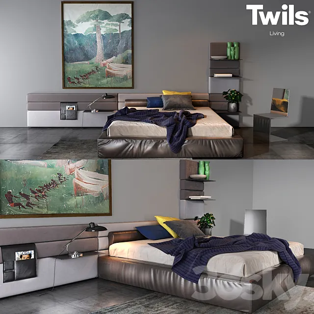 Twils bedroom set 07B 3DModel