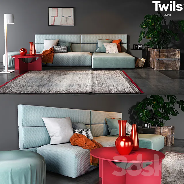 Twils living set 04B 3D Model