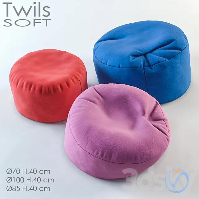 Twils Soft pouf 3D Model