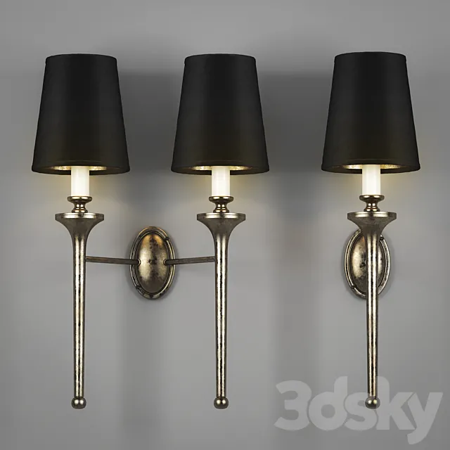 Twin Grosvenor Wall Light 3D Model