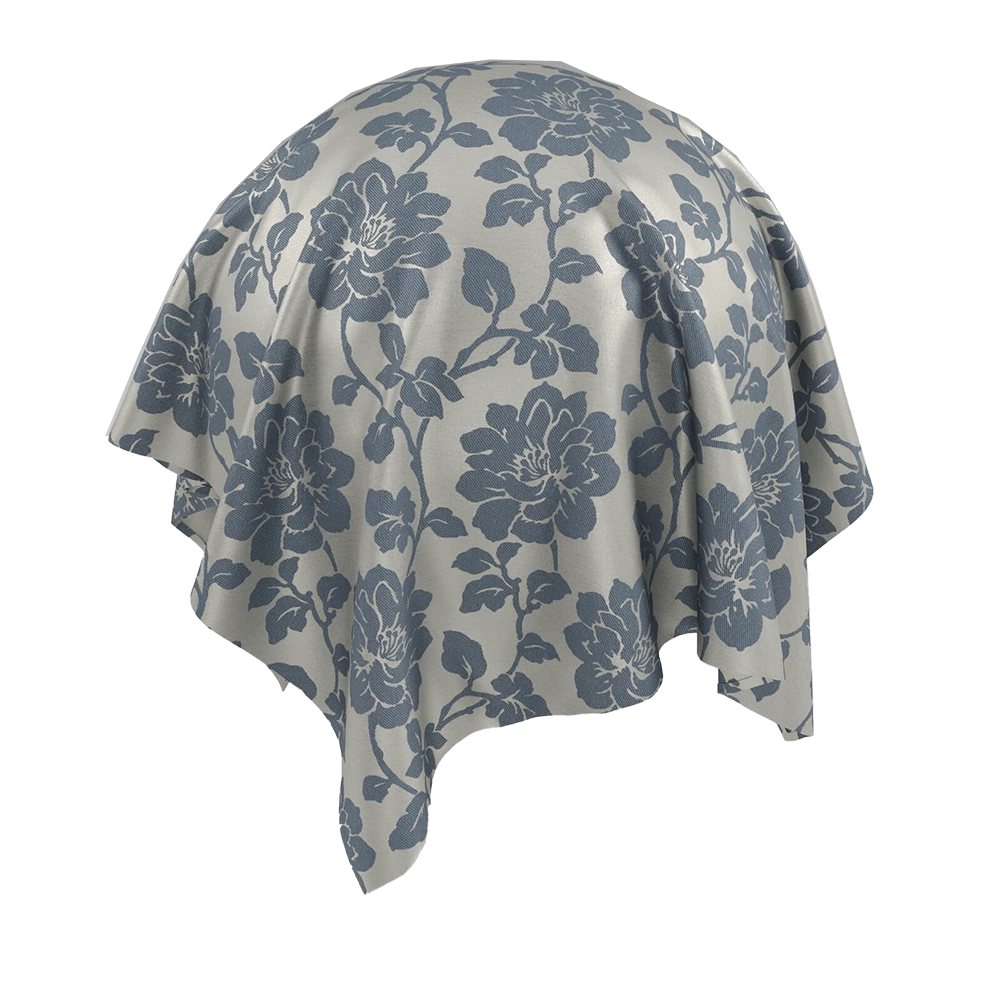 Twinbru - Floral Blue Jacquard 1982252 3D Model