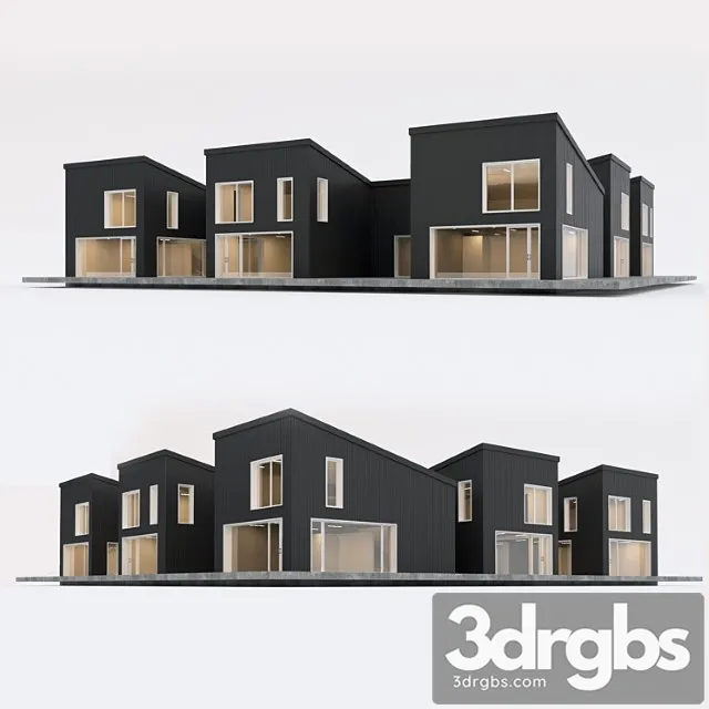 Two Storey Residential House Prefabricated House 8 3D Model Free