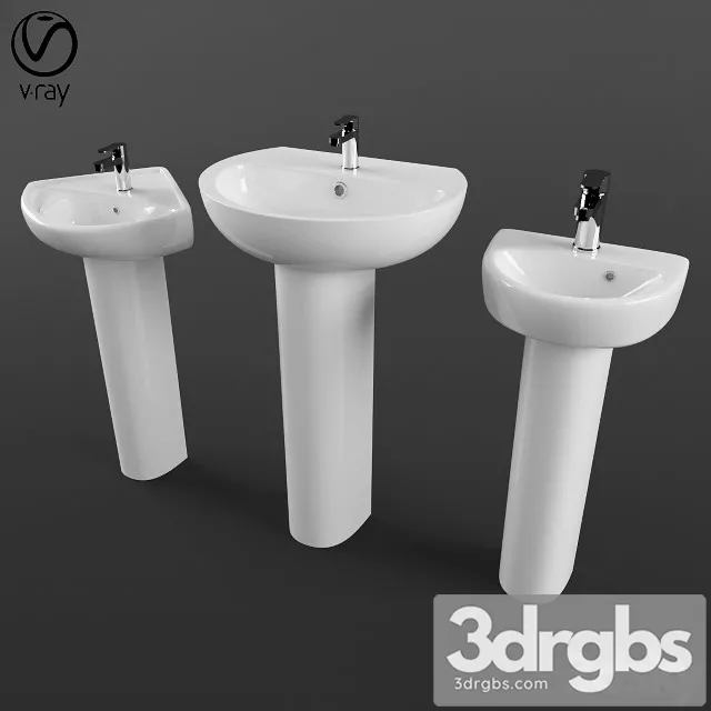 Twyford Wash Basin Collection 3D Model Free