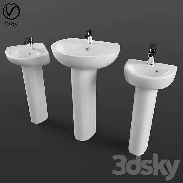Twyford Wash Basin Collection 3D Model