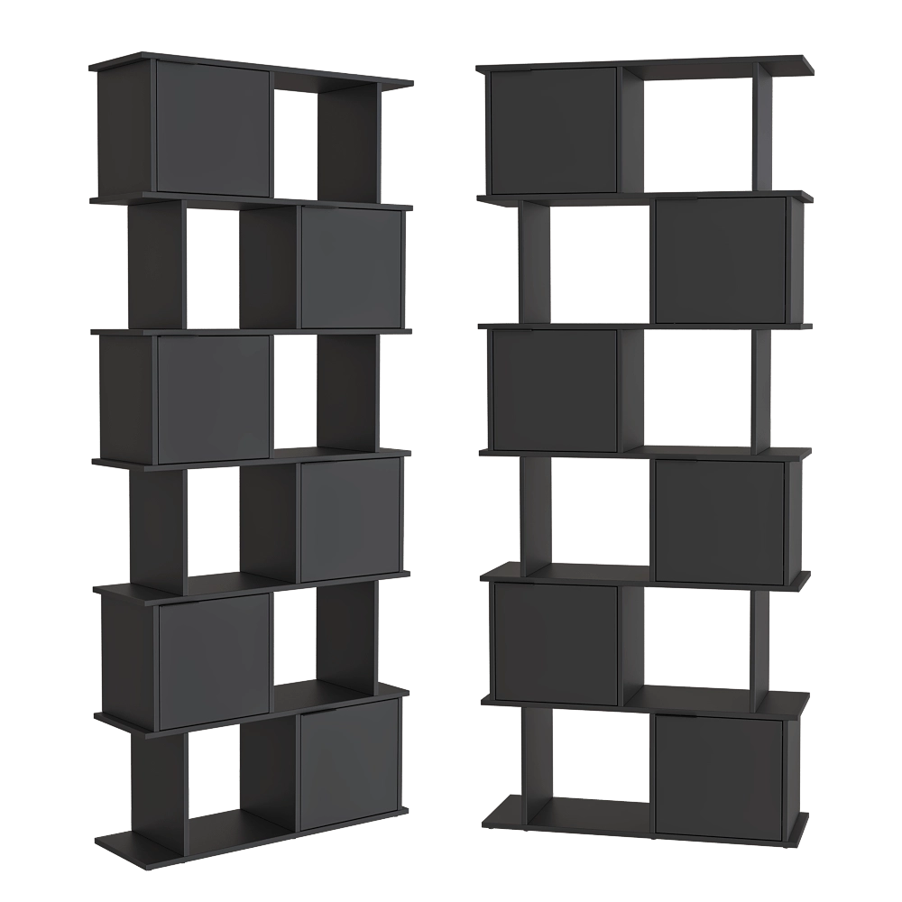 Tylko - Bookcase Matte Black 3D Model