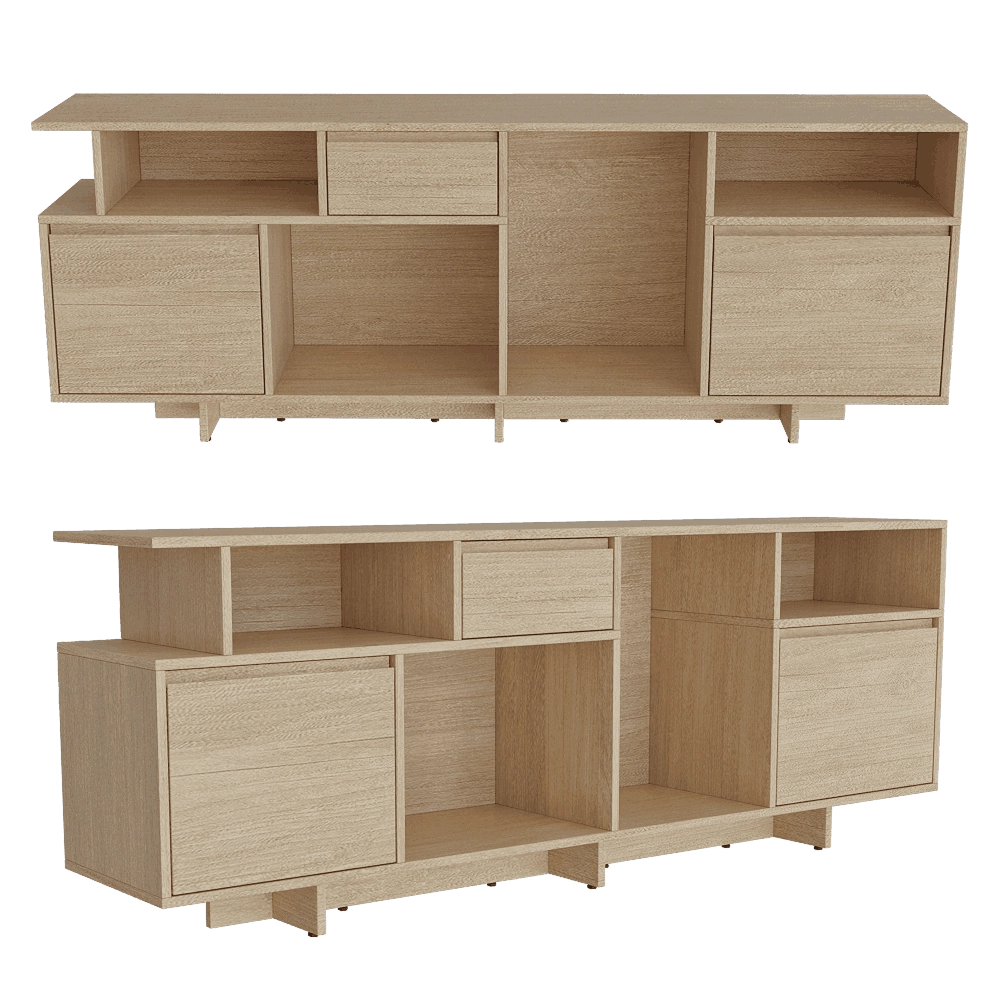 Tylko - Sideboard Oak Veneer 3D Model