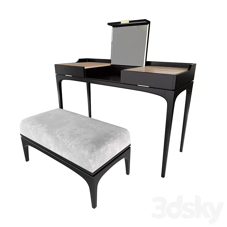 Tynd dressing table Tynd bench 3D Model