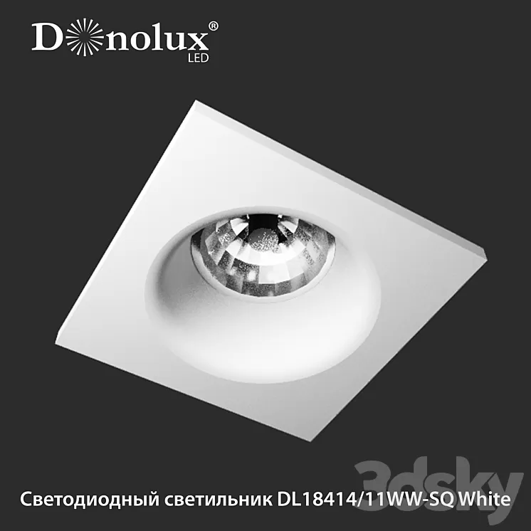 Type LED lamp DL18414 / 11WW-SQ White 3D Model