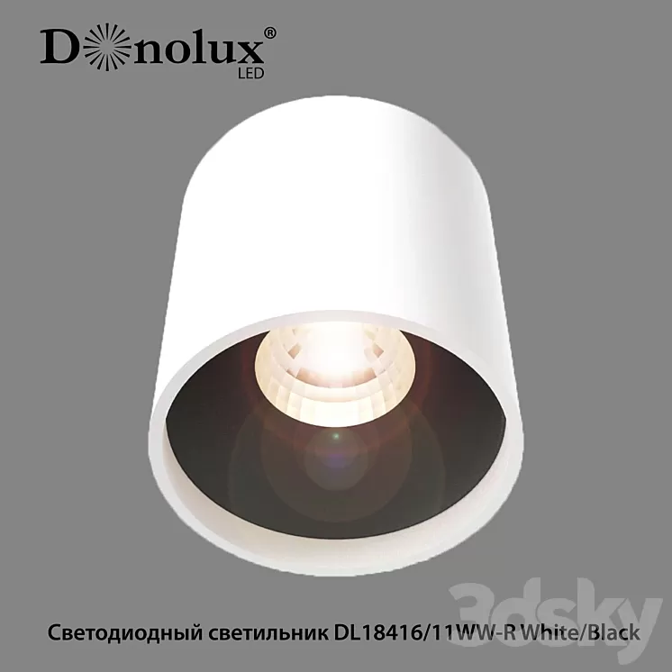 Type LED lamp DL18416 / 11WW-R White / Black 3D Model