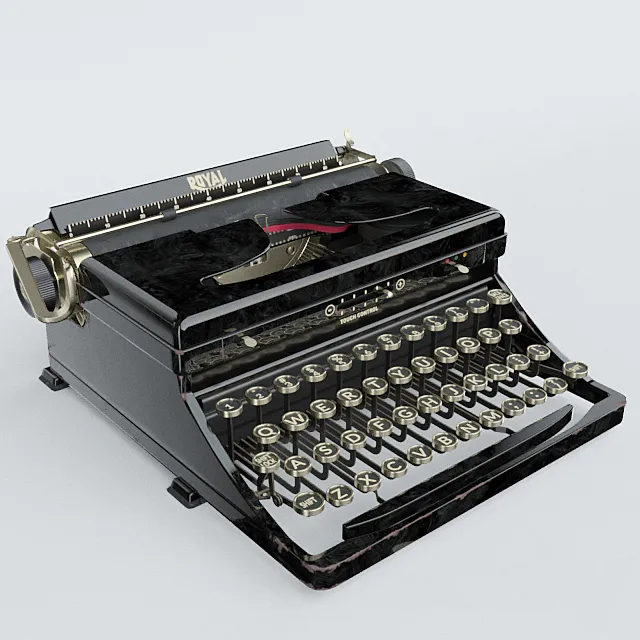 Typewriter Royal Portable Standard Model O 1936 3D Model