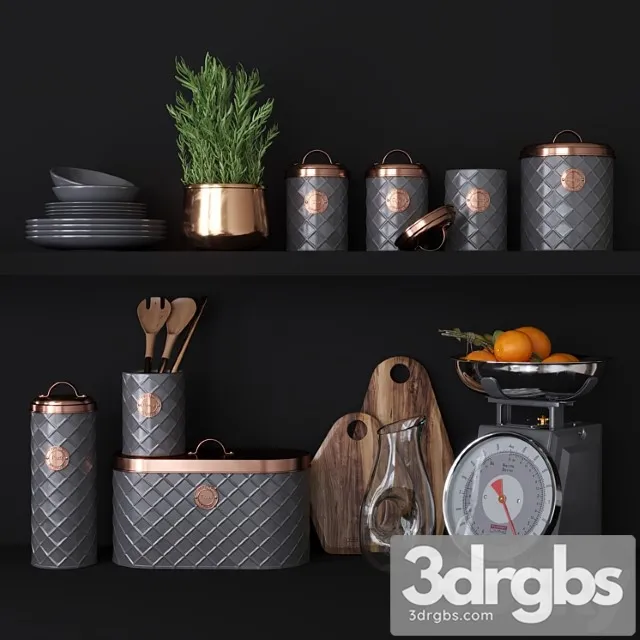 Typhoon Copper Decor Set 3D Model Free