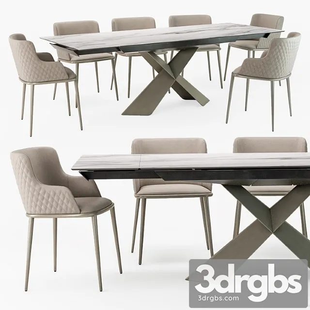 Tyron Keramik Drive Table Magda Ml Armchair 3D Model Free