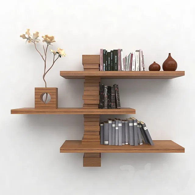U_bookshelf_02 3D Model