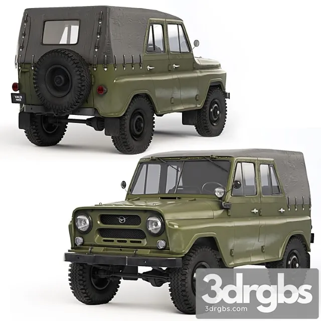 Uaz 469 1970 3D Model Free