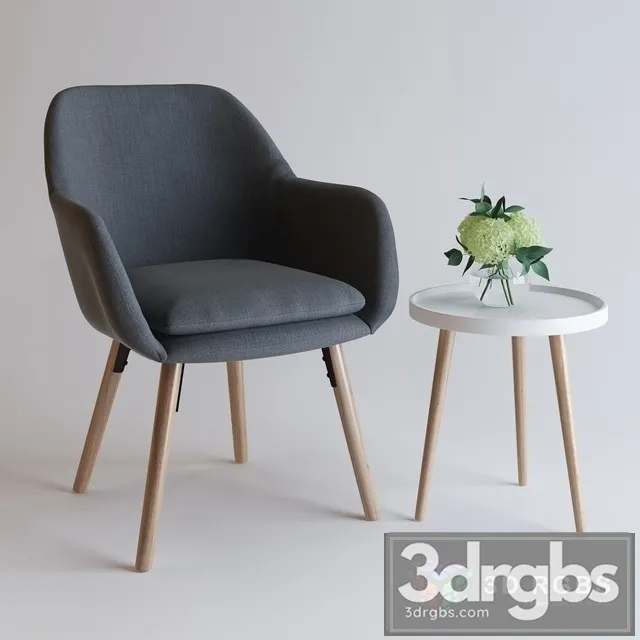 Udsbjerg Chair Set 3D Model Free