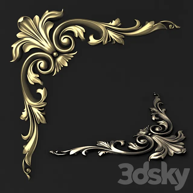 uglavoi dekor 3D Model