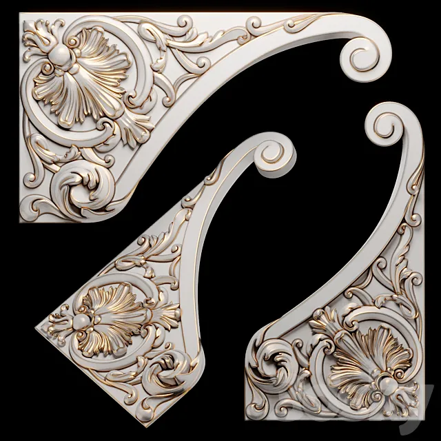 Uglavoi dekor wod 6 3D Model