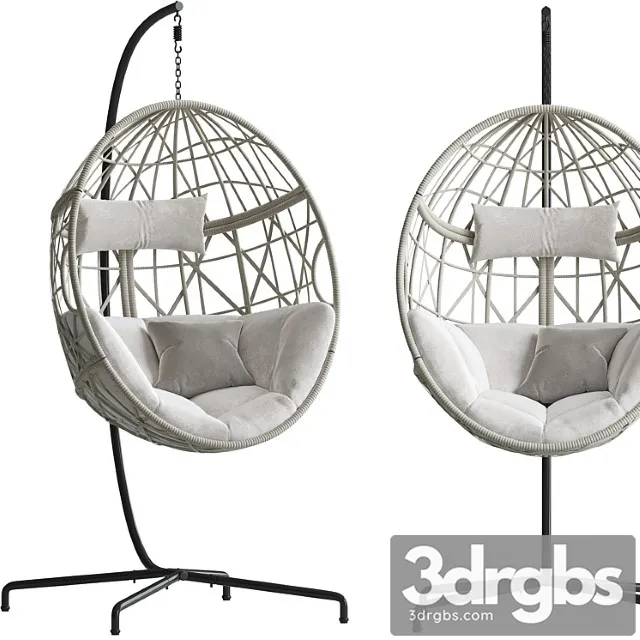 Ulax Furniture Patio Wicker Swing Egg Chair 3D Model Free