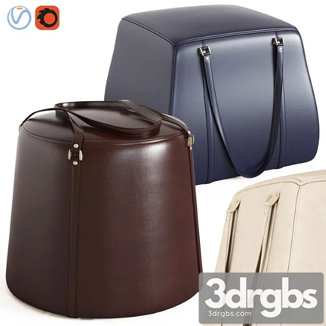 Ulivi bag poufs 2 3D Model Free