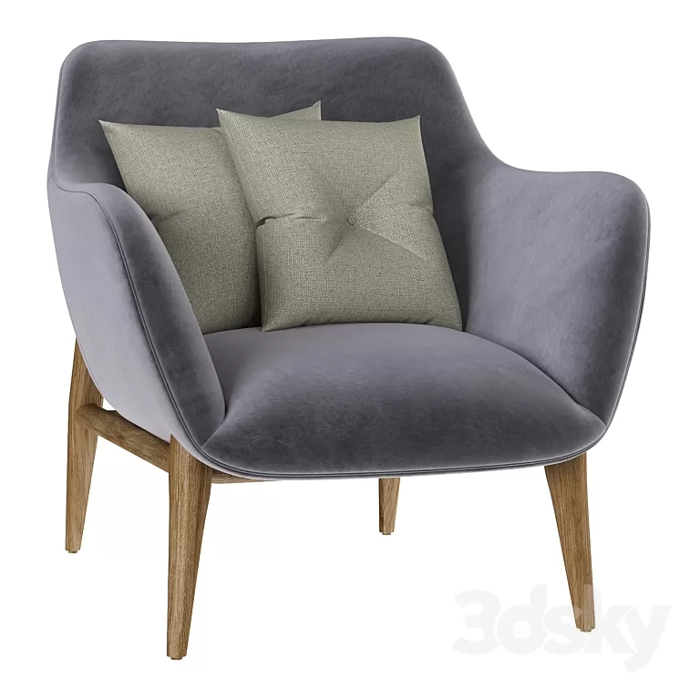 Ulivi jade armchair 3D Model