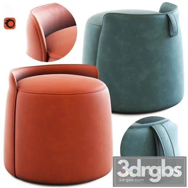 Ulivi Lilas Pouf 3D Model Free