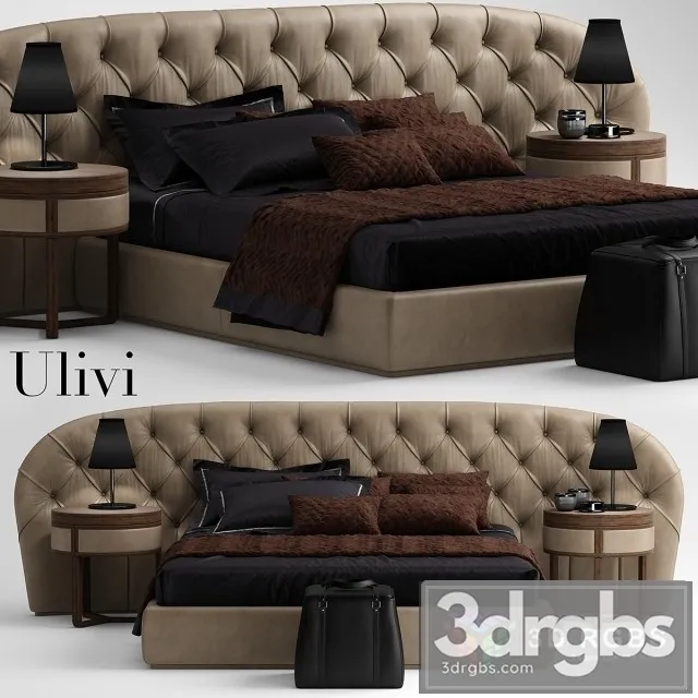 Ulivi Milady Bed 3D Model Free