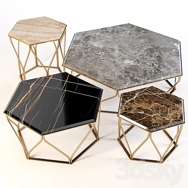 Ulivi Salotti: Coffee Tables - Susanne 3DModel