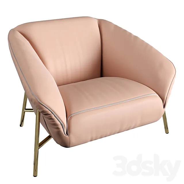 Ulivi Salotti DORA Pink Armchair 3D Model