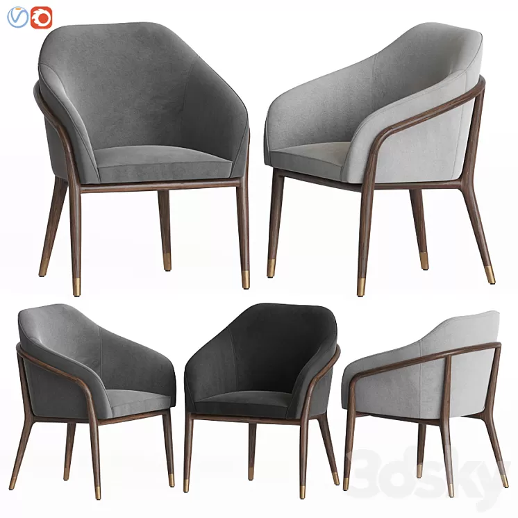 Ulivi Salotti Melodie Dining Chair Artemest 3D Model