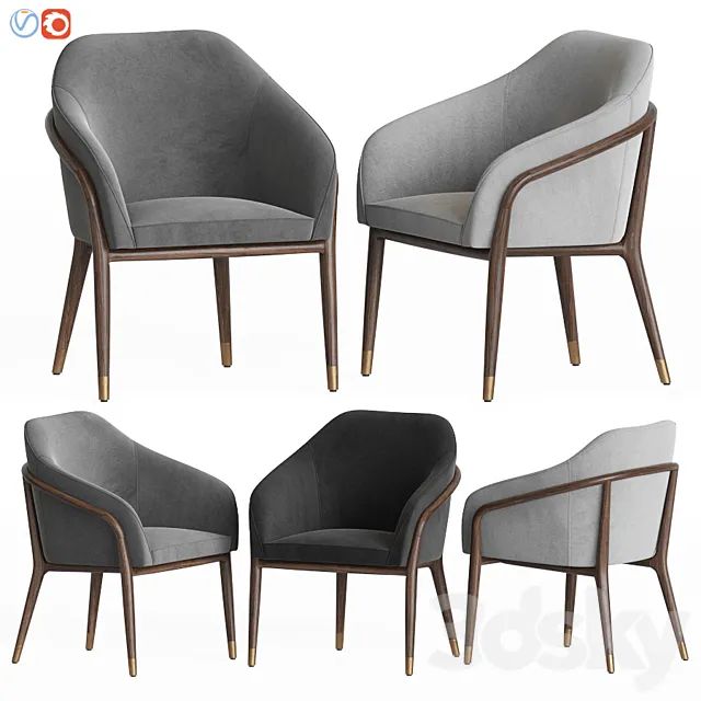 Ulivi Salotti Melodie Dining Chair Artemest 3DModel