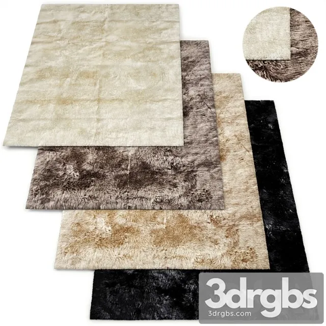 Ultra-luxe new zealand sheepskin rug rh collection 3D Model Free
