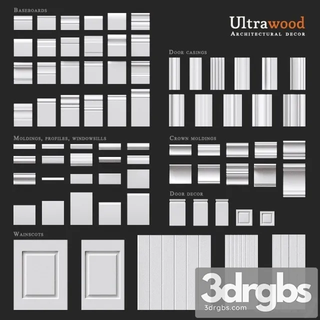 Ultrawood Decor Element 3D Model Free