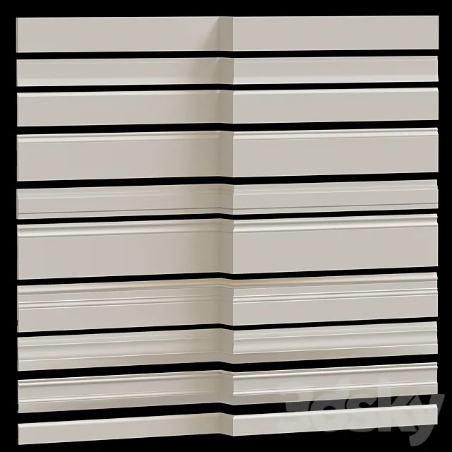 Ultrawood – skirting board collection 1 3D Model