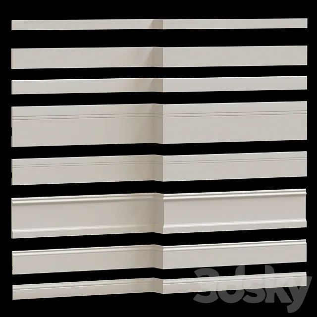 Ultrawood - skirting boards collection 5 3D Model