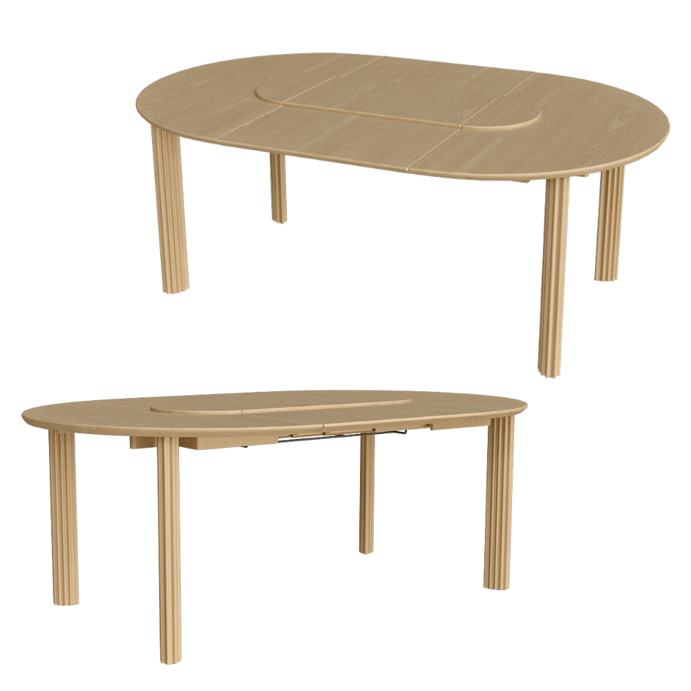 UMAGE - Dining table with extension Comfort Circle 3D Model