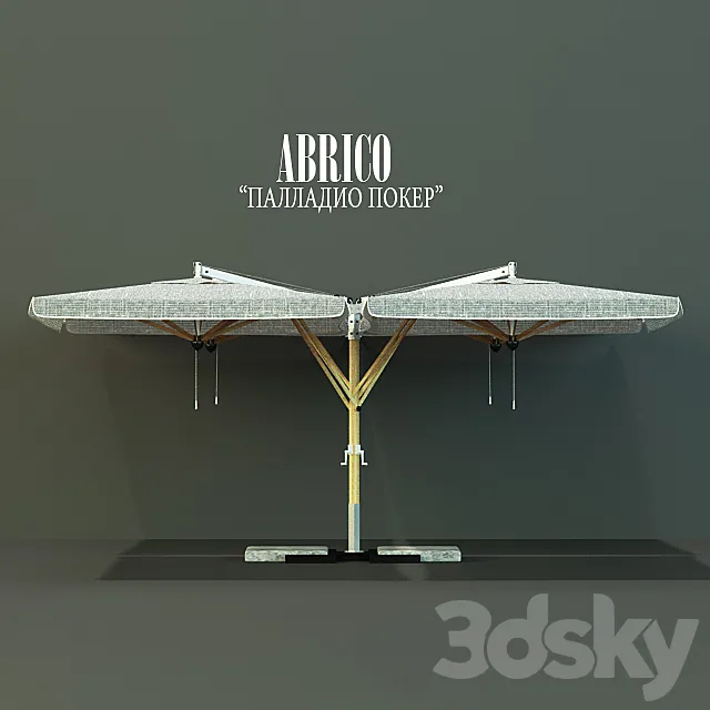Umbrella Abrico "Palladio Poker." Cantilever umbrella. 3D Model
