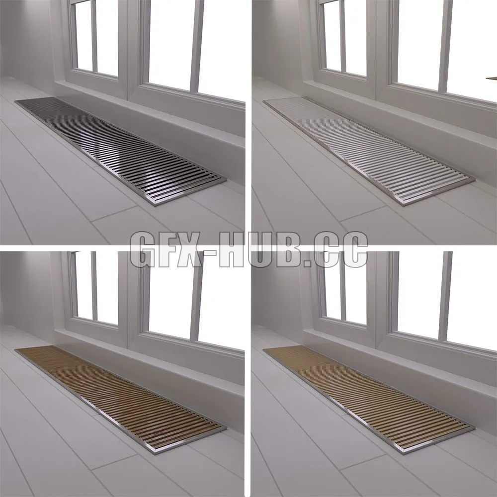 Underfloor radiator 3D Model