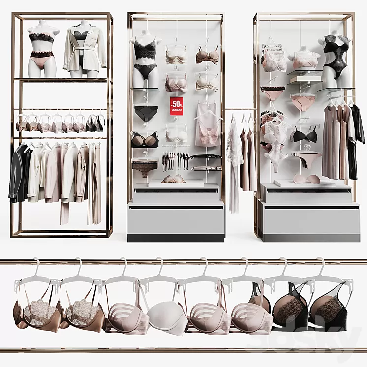 Underwear for the store 3D Model