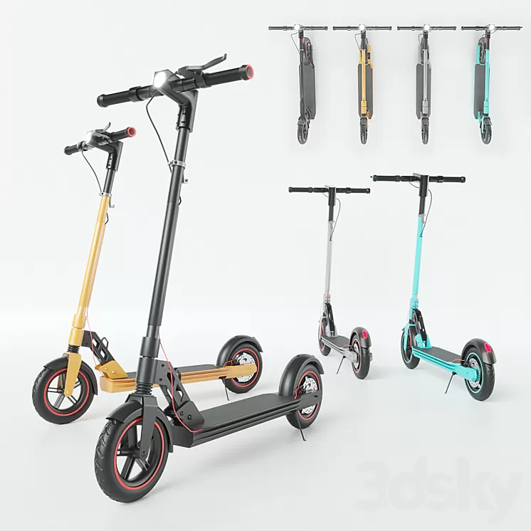 Unicool Foldable Electric Scooter 3D Model