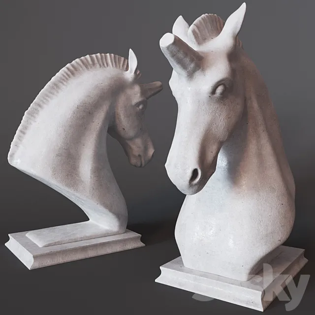 Unicorn sculpture 3D Model