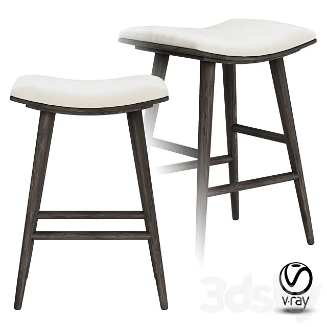 Union Saddle Counter Stool 3D Model