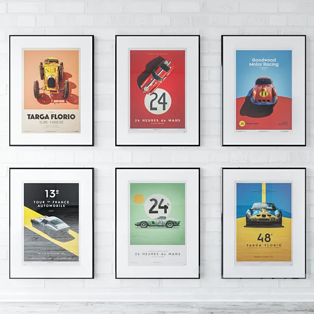 Unique & Limited Race Car Posters 3D Model