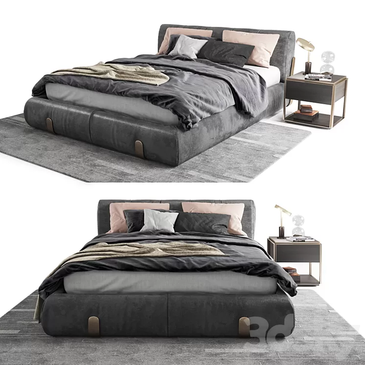 Unique Modern Design bedroom set 3D Model