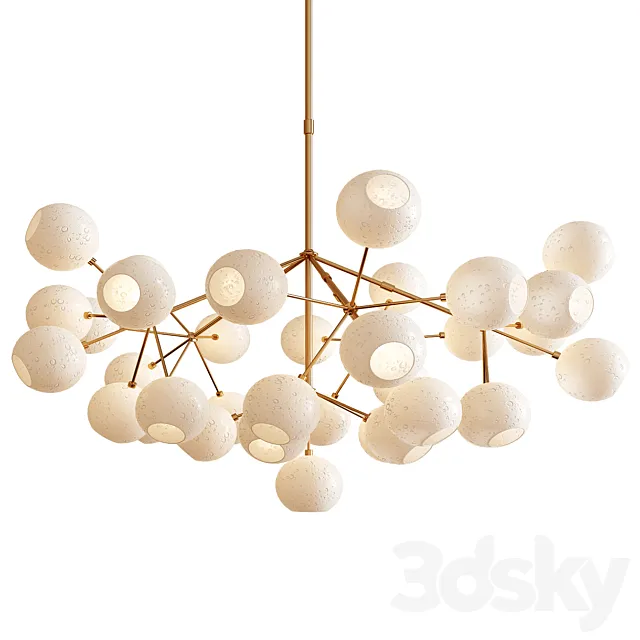 Unique Snow Crystal Chandelier 3DModel